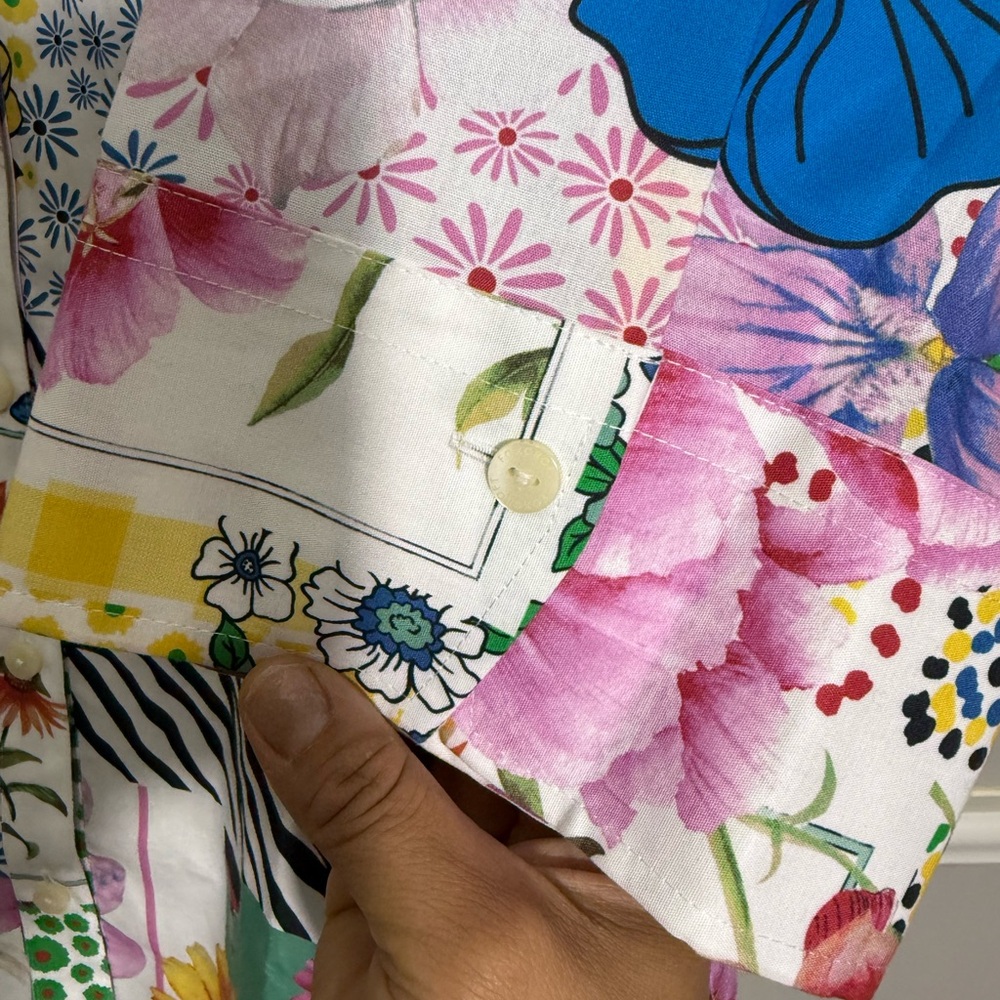 Foxcroft Multicolor Floral Patchwork Blazer - image 3